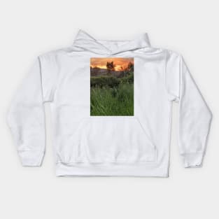 Burnished Sky, Greek nature photography Kids Hoodie